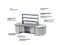 Торцевой стол-мойка на металлической опорной тумбе ЛАБ-PRO МОТ 150.75.90 С20 ЛОиП  по лучшей цене с доставкой - интернет-магазин Прогрессивные решения