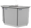 Торцевой стол-мойка на металлической опорной тумбе ЛАБ-PRO МОТ 150.75.90 TС ЛОиП  по лучшей цене с доставкой - интернет-магазин Прогрессивные решения
